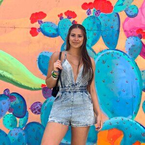 Angel Biba Denim Romper – Boutique Find from LF Laguna Beach